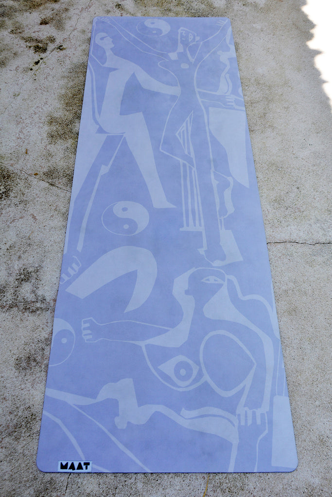 Yoga mat product flat lay