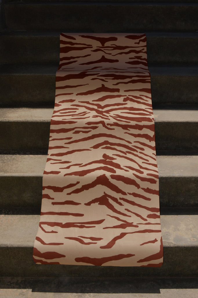 Mat laying on the stairs
